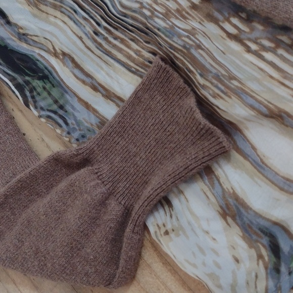 Subtle Luxury Vintage Cashmere Knit Blend Sweater Woven Silk Combo Size S/M - Picture 11 of 12